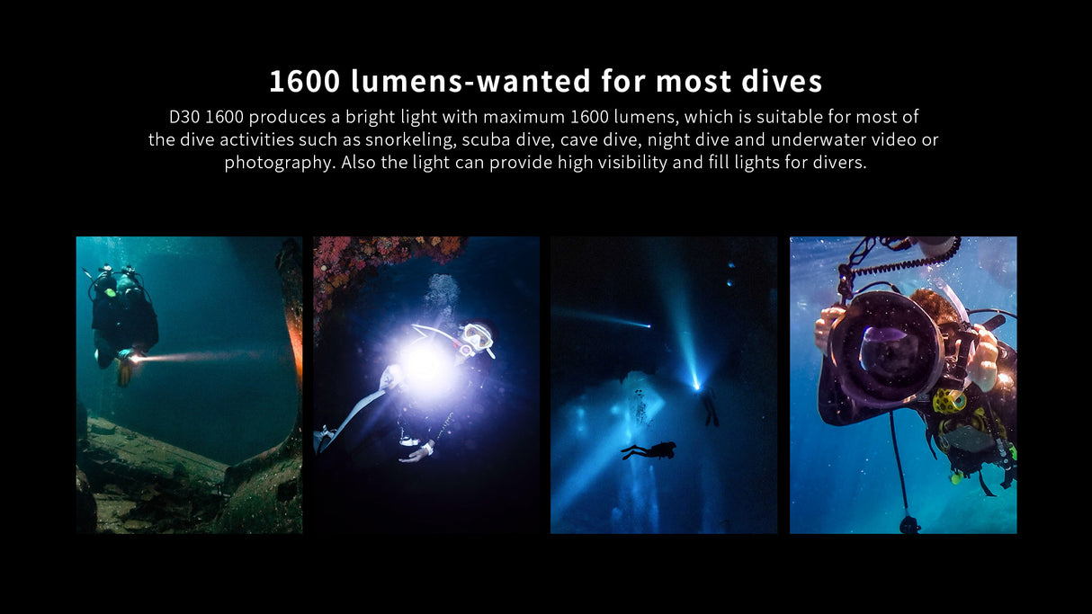 Xtar D30 1600 dykkerlykt