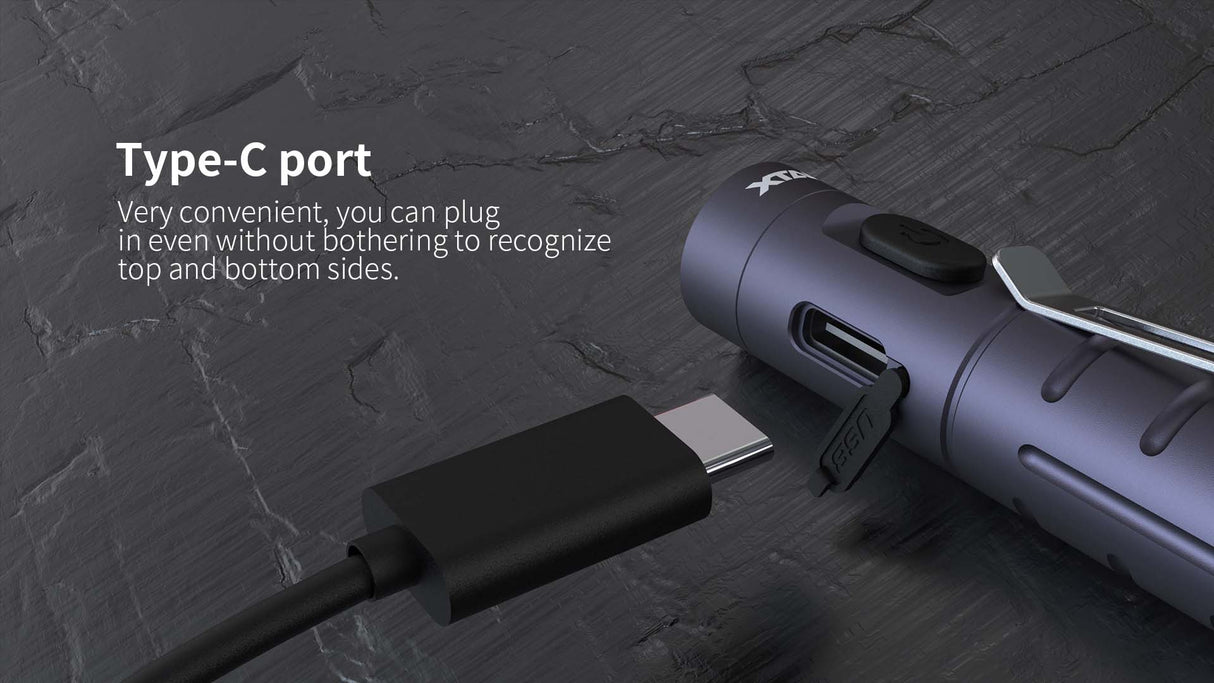 XTAR oppladbar mini lommelykt