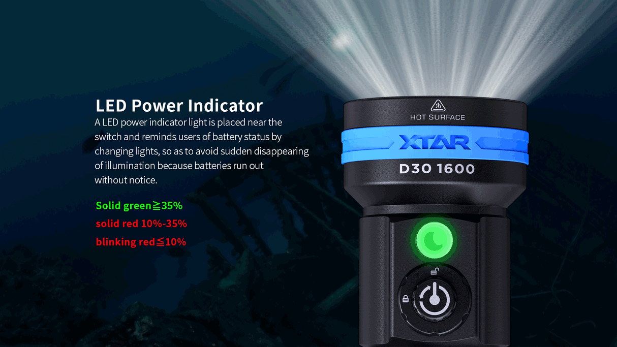 Xtar D30 1600 dykkerlykt