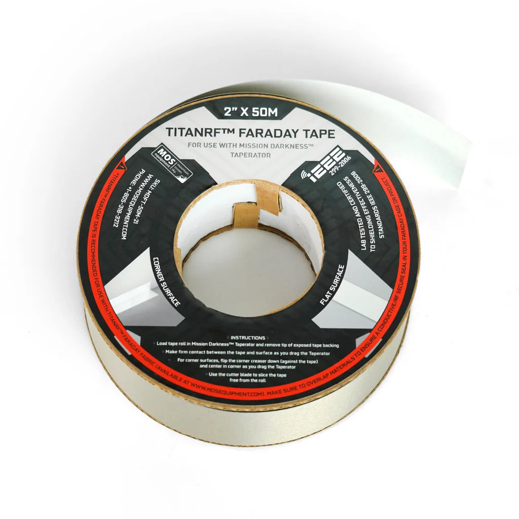 Mission Darkness™ TitanRF Faraday Tape – ledende tape for RF-skjerming