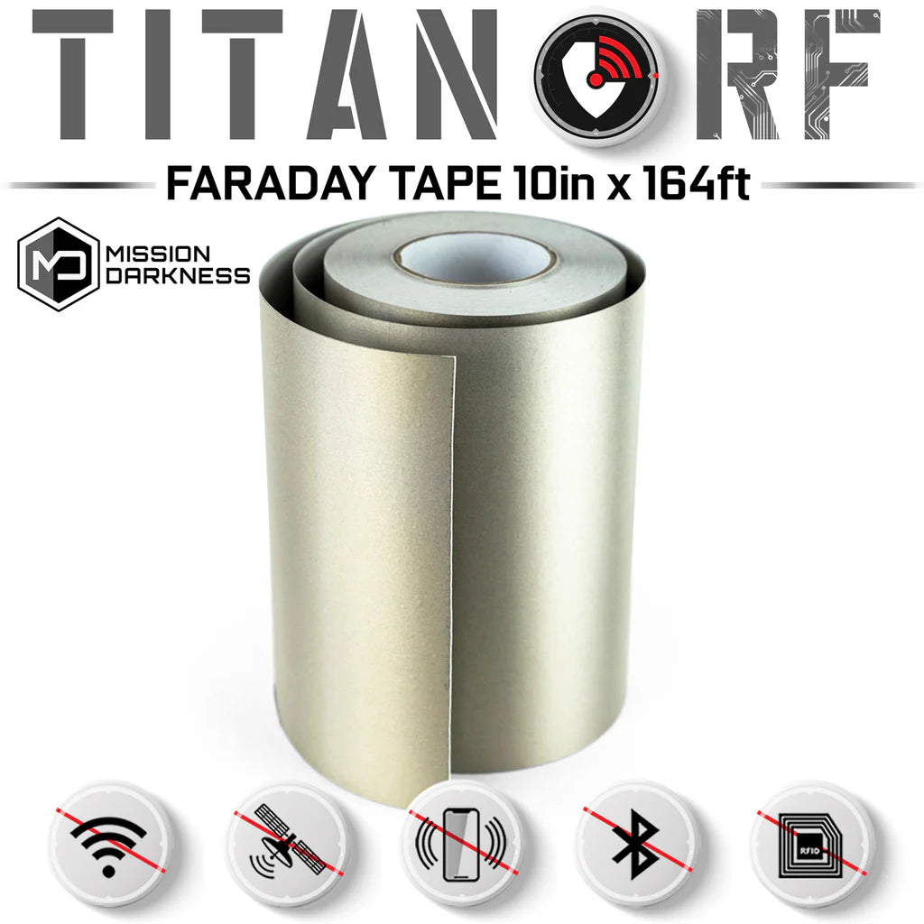 Mission Darkness™ TitanRF Faraday Tape – ledende tape for RF-skjerming