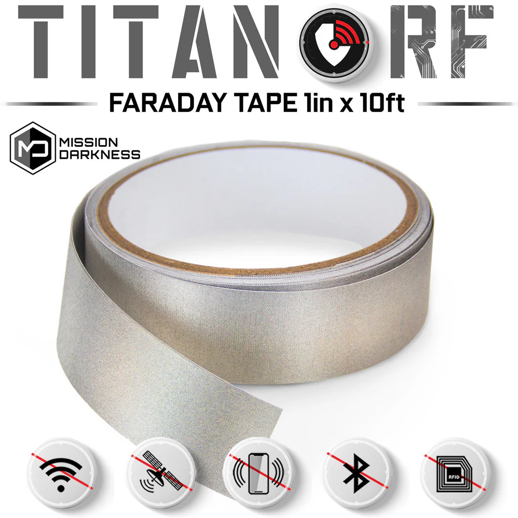 Mission Darkness™ TitanRF Faraday Tape – ledende tape for RF-skjerming