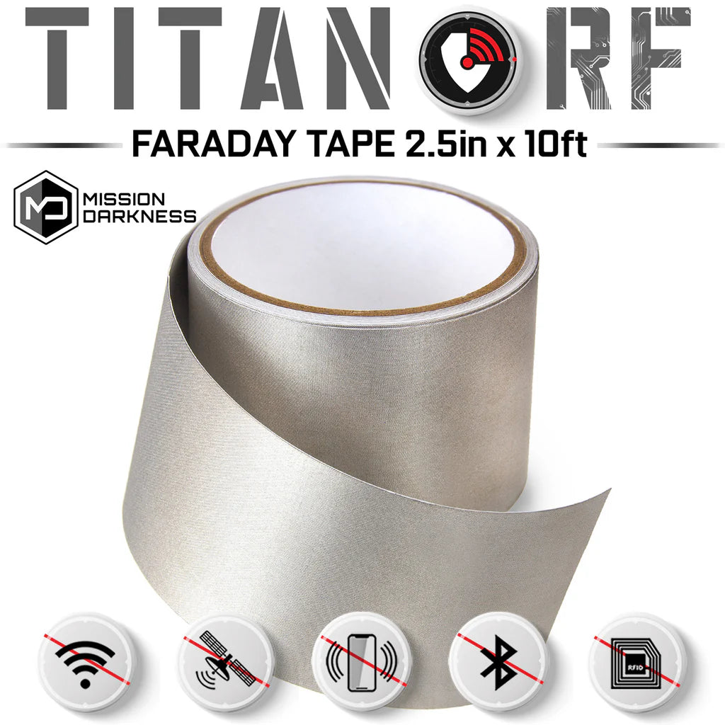 Mission Darkness™ TitanRF Faraday Tape – ledende tape for RF-skjerming