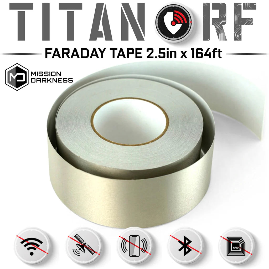 Mission Darkness™ TitanRF Faraday Tape – ledende tape for RF-skjerming