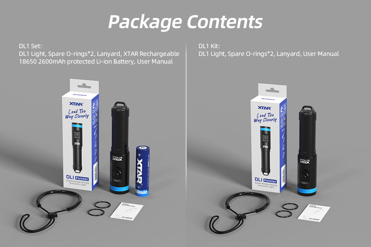 Xtar Pointer DL1 dykkerlykt - KIT