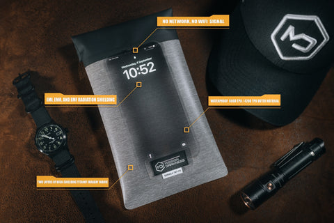 Mission Darkness™ Dry Shield Faradaybag for mobiltelefoner