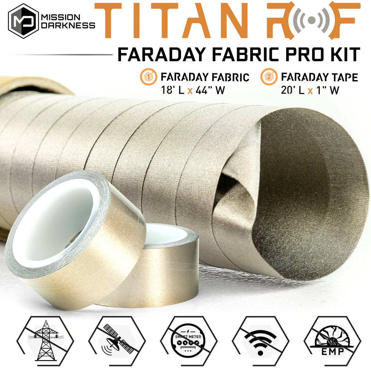 Mission Darkness TitanRF Faraday Fabric