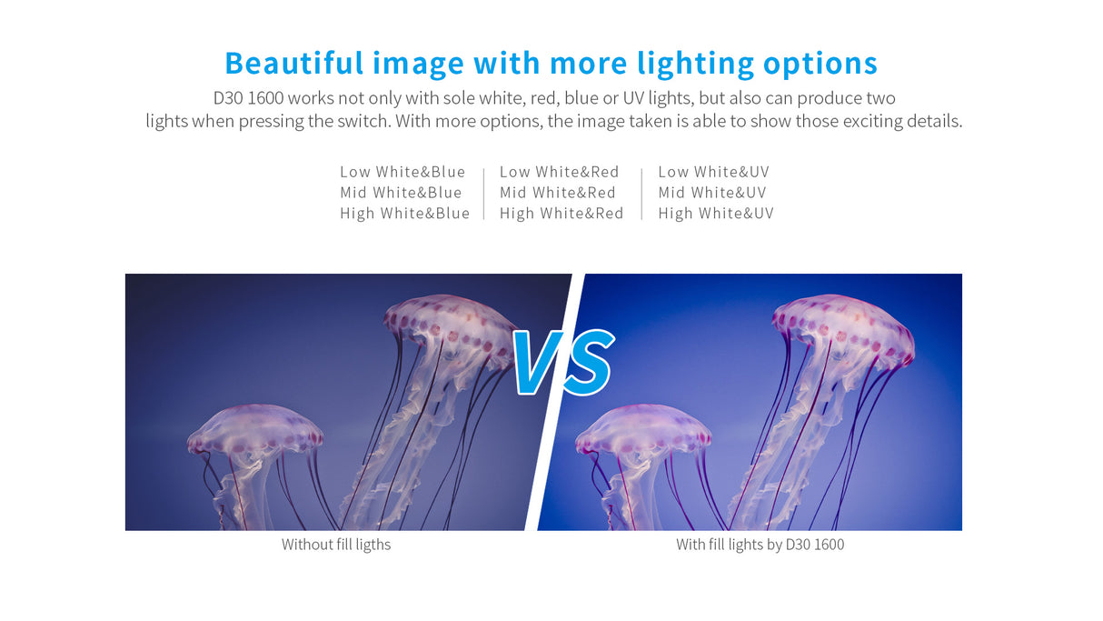 Xtar D30 1600 dykkerlykt