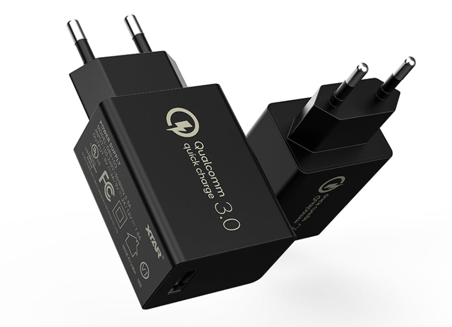 Xtar QC 3.0 hurtiglader / veggadapter, opp til 18 Watt effekt