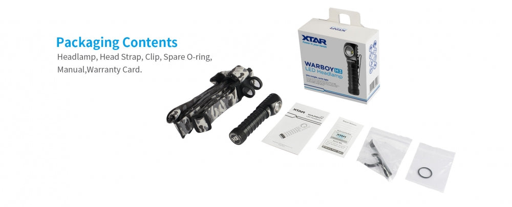 Xtar Warboy H3 - hodelykt med hvitt lys