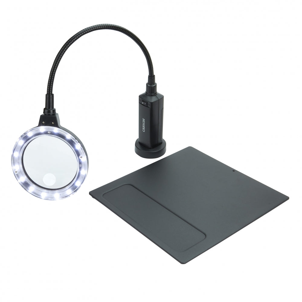 Carson MagniFlex Pro™ 2x Power LED forstørrelsesglass med magnetfot