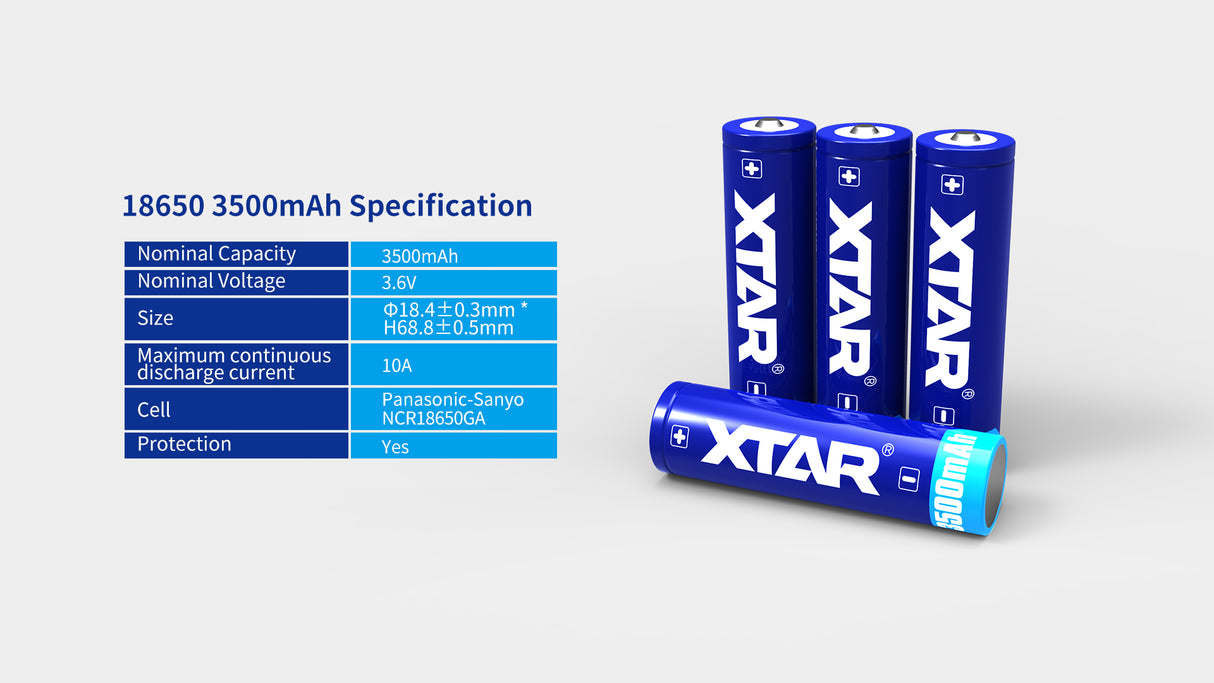Xtar 18650 Litium Ion batteri 3500 mAh