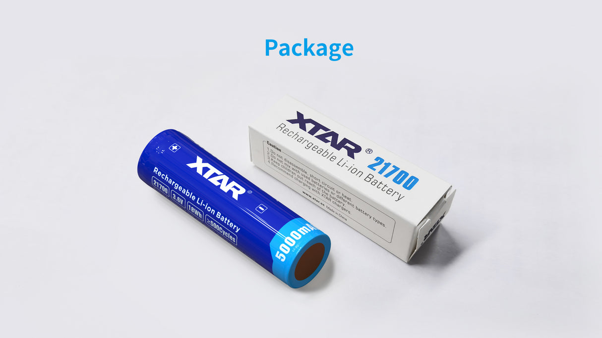 Xtar 21700 - 5000 mAh 10A batteri