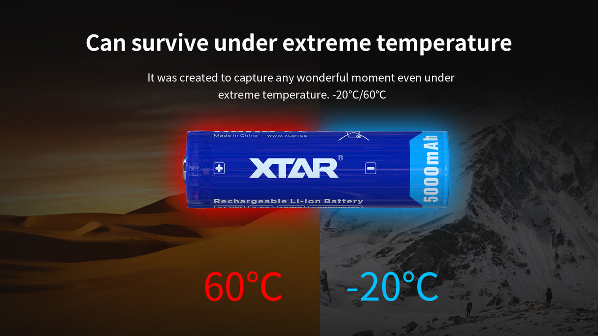 Xtar 21700 - 5000 mAh 10A batteri