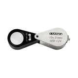 Opticron foldelupe 15x 21 mm LED+UV