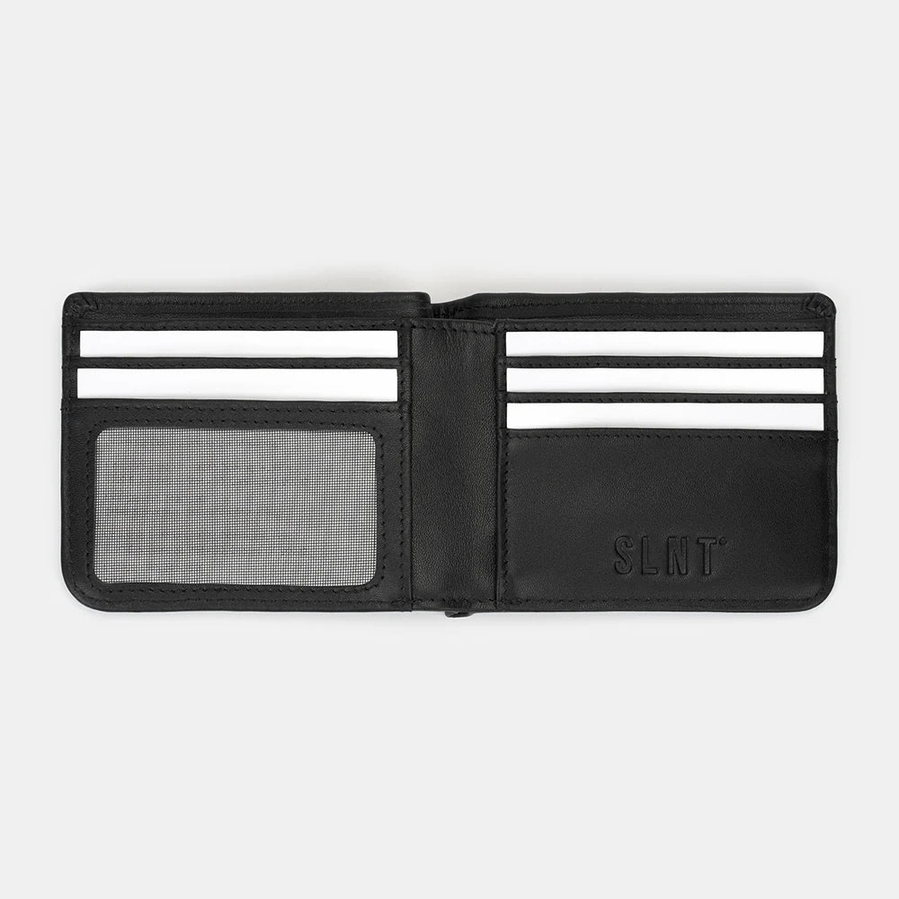 SLNT® - RFID-Lommebok i sort skinn