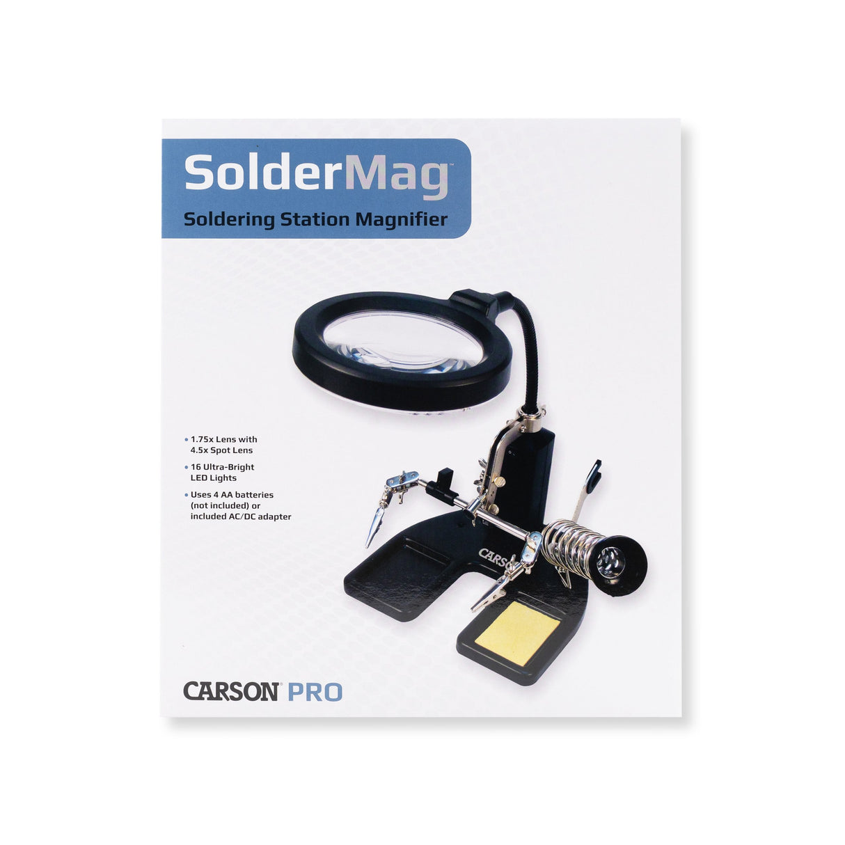 Carson SolderMag 1.75x LED-belyst base for loddestasjon