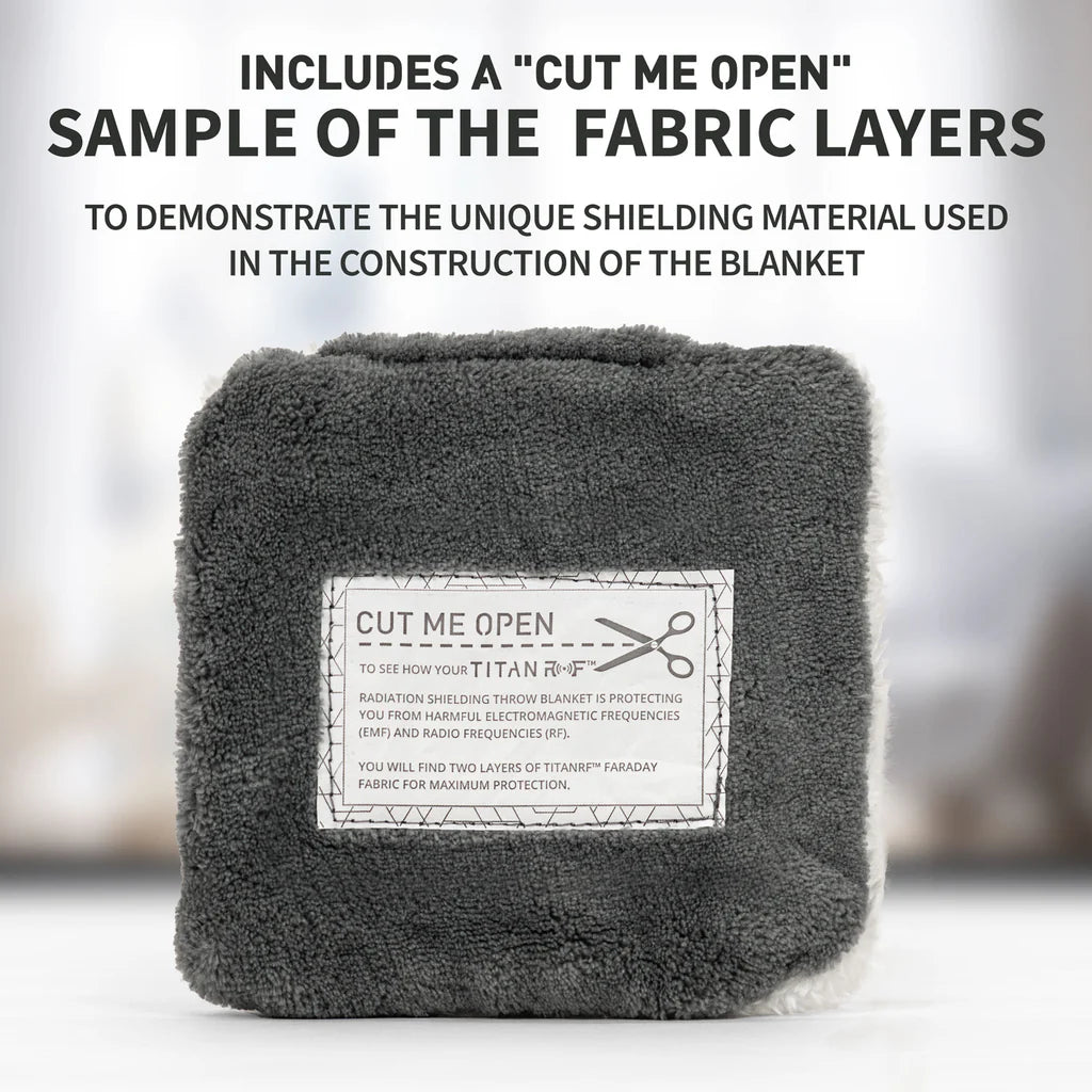 Mission Darkness™ TitanRF™ EMF Throw Blanket (fleece/sherpa-pledd)
