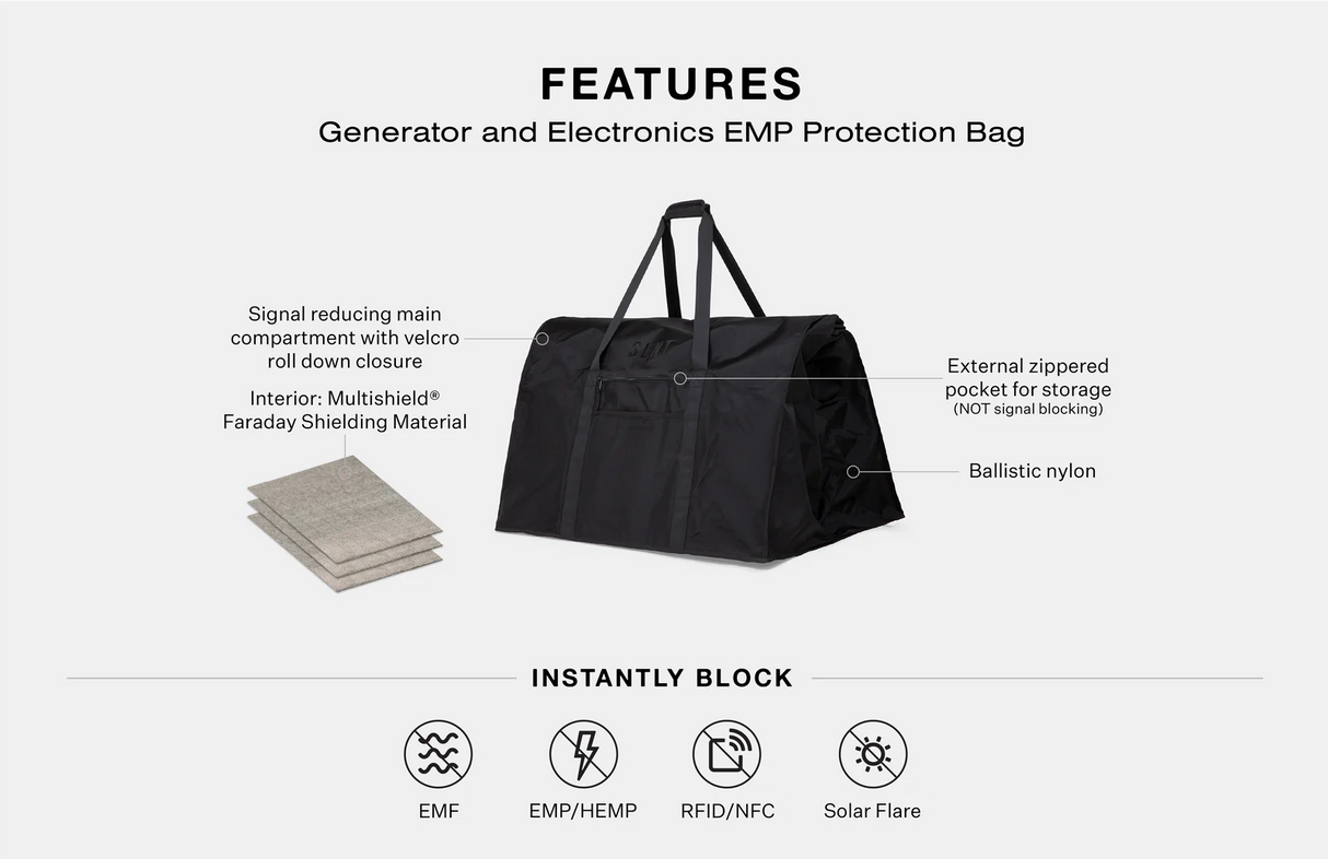 SLNT® - Silent Pocket® Faradayveske for generator og aggregat