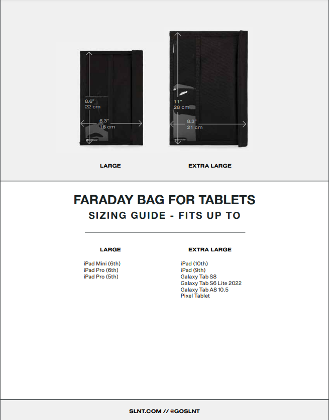 SLNT® - Utility Faradaybag for nettbrett