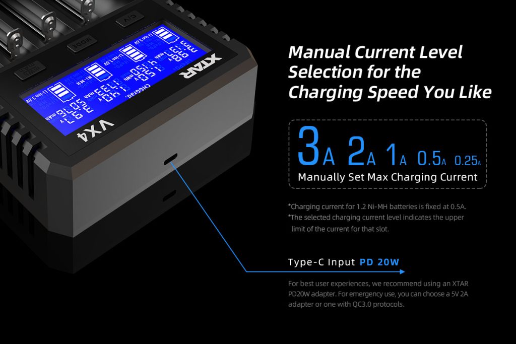 NYHET! - XTAR Visible Mixer VX4 - PD2.0/QC 3.0