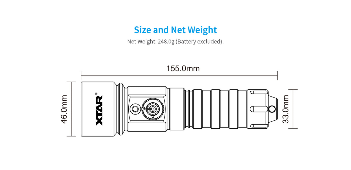 Xtar D26 1100 Whale Dykkerlykt