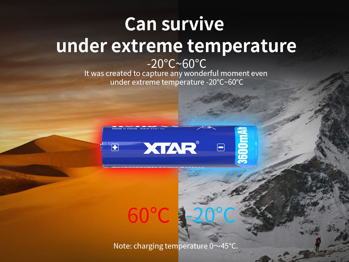 Xtar 18650 Litium Ion batteri 3600 mAh