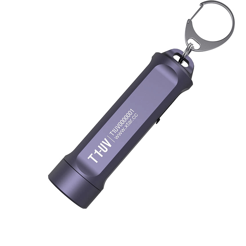 Xtar T1-UV - Nøkkelringlykt med kraftig hvitt lys og 365nm UV-lys