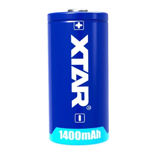 Xtar CR123A tørrbatteri 3.0V, 1400 mAh, 2 stk